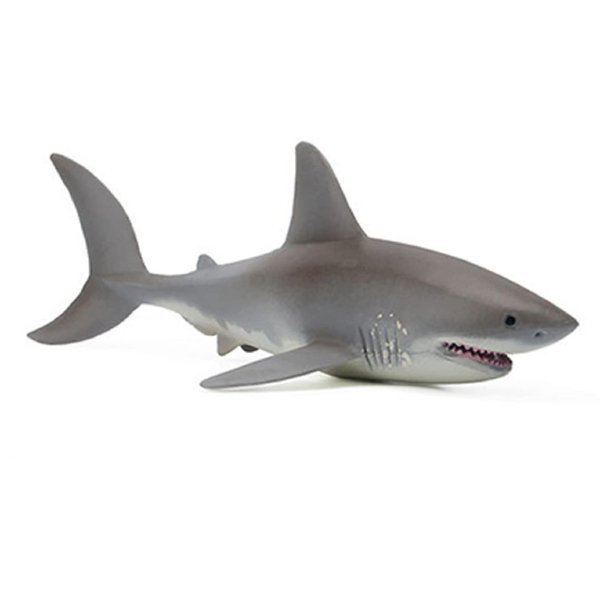 Solid Sea Animals Educational Toys,Simulation Ocean Shark Sea Creature Toy for Toddlers Kids (Great White Shark)