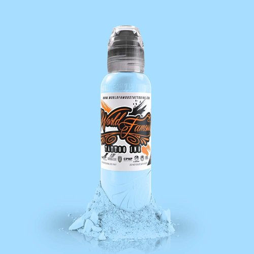 World Famous Light Blue Tattoo Ink, Vegan and Professional Ink, Made in USA, Fountain Blue, 2 oz