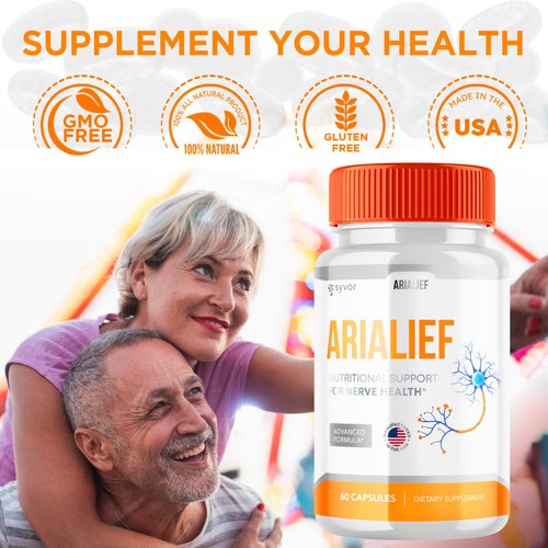 (2 Pack) Arialief Capsules for Nerve Health, Official Arialief Supplement Pills for Lasting Support, Aria LIEF PrimePalm for Sciatica, Aria Leaf Advanced Nerve Pill Natural Ingredients (120 Capsules)