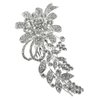 DivaDesigns Bridal Crystal Flower Hair Piece Hair Comb Crystal Clear
