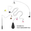Mooipur Interactive Cat Toys Insects Replacement for Cat Wand Toy, 5 PCS Fly Bugs Refills with Bells for Cat Teaser, Chase and Exercise Toys for Indoor Cats and Kittens