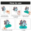 8Pcs Pink Spider Birthday Party Supplies,Pink Spider Honeycomb Centerpieces,Girl Spider Theme 3D Table Decorations