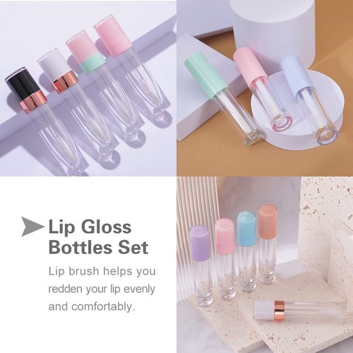 YITOU Thick Empty Lip Gloss Tubes with Wand 10 pack, 6.4ml Lip Balm Containers with Rubber Stopper Bulk Mini Split Bottle for DIY Lipstick Lip Glaze Foundation, Beauty Making Kit Cheap