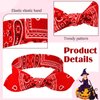 Hicarer 2 Pcs Head Scarf for Women Retro 1940s Head Scarf Halloween Dress Up Bandana Headbands Vintage Rabbit Ear Hairband Girl Hair Accessories (Red)