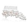 SAMKY Handmade Flower Crystal Pearl Bridal Hair Comb FC048