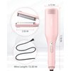 AmoVee Travel Hair Crimper Curling Iron, Professional Mini Hair Waver 0.59 Inch Three Barrel Curling Iron, Hair Crimper Small Negative Ions, Dual Voltage