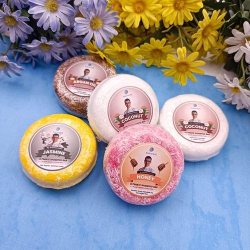 Pack of 4 Solid Shampoo bar Jasmine + Lavender + Honey + Lemon