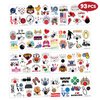 Bowling Temporary Tattoos Sport Stickers for Kids Themed Birthday Party Supplies Favors Decorations Bowls Super Cute 93 PCS Tattoos Funny for Kids Boys Teens School Classroom Rewards Gifts Ideal