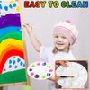 4pcs Art Paint Tray Palette Plastic Pallet for Kids or Pupils to Painting, DIY Craft,Play Party at Home, Kindergarten or School, White
