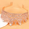 TOBATOBA Rose Gold Crowns for Women Crystal Wedding Tiara for Women, Royal Queen Crown Princess Tiara, Quinceanera Crown Coronas Para 15 Anos Quinceaneras, Birthday Pageant Halloween Costume Cosplay