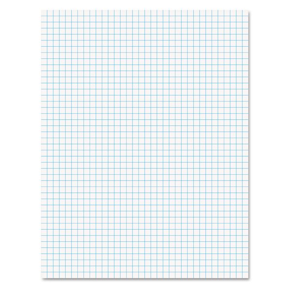 Ampad 8 1/2 x 11 Inches White Quad Pad, 4 Square Inch, 50 Sheets, 1 Each (22-030C)