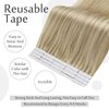 Full Shine Blonde Tape in Hair Extensions Color 16/22 Golden Blonde And Medium Blonde Seamless Tape in Extensions Human Hair 22 Inch Highlighted Tape in Hair 50 Gram 20 Pcs Natural Straight Hair