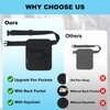 Server Waist Pouch, Restaurant Waitress Accessories Bag with Adjustable Belt, Utility Money Bag Working Serving Apron for Waiter Waitress, Black
