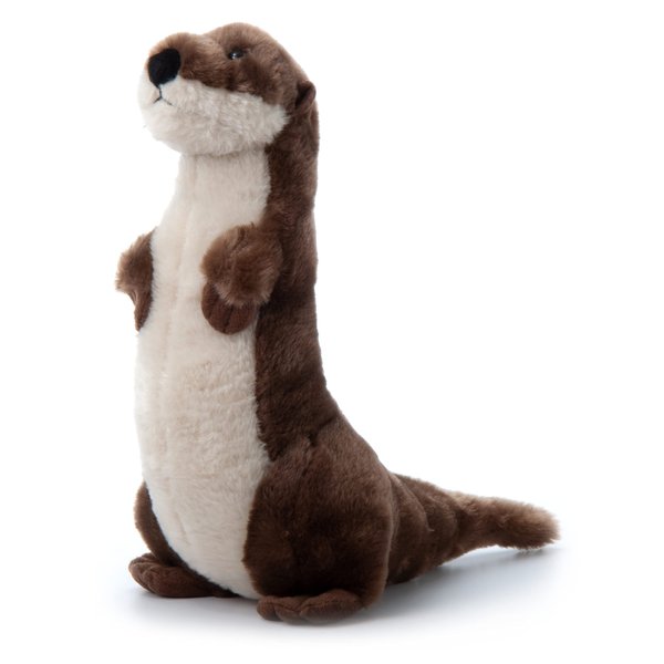 The Petting Zoo River Otter Stuffed Animal Standing, Gifts for Kids, Wild Onez Zoo Animals, River Otter Plush Toy Standing 12 inches