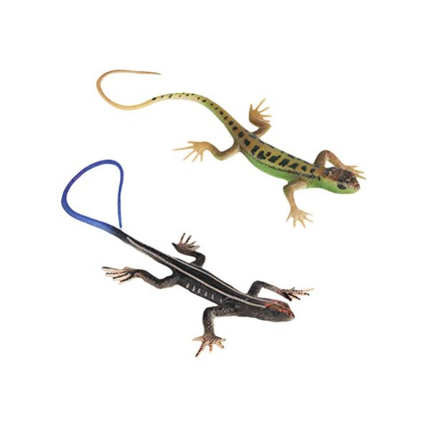NUOBESTY Realistic Fake Lizards Artificial Reptile Lizard Models Plastic Lizards Action Figures for Halloween and April Fool's Day Pranks, 2 Pieces