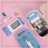 Sewing Set, Adult Portable Travel Sewing Set, Small Exquisite Needle Thread Box, Sturdy Material, Easy to Store Carry, Easy to Access, Strong Practicality. (Pink)
