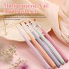 Beetles Nail Art Brushes Set Gel Polish Nail Art Design Pen Painting Tools with Detail Brush, Gradient Brush and Nail Round Pen for Salon DIY at Home Manicure