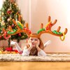 Max Fun 2Pack Inflatable Reindeer Antler Ring Toss Indoor Outdoor Christmas Party Games Hat for Xmas Holiday Party Supplies Favors, 2 Anlters & 12Rings