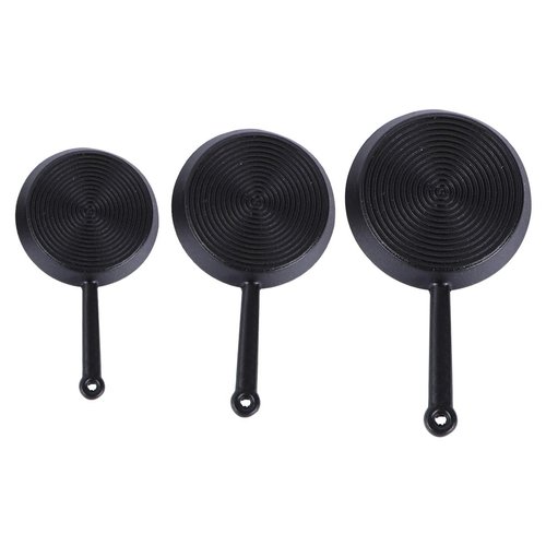 3 Pcs Dollhouse Miniature Frying Pan Mini Kitchen Tableware Dining Accessory Miniature Furniture Fairy Garden Decoration (Black)
