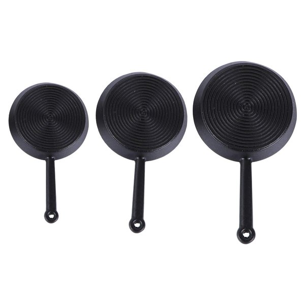 3 Pcs Dollhouse Miniature Frying Pan Mini Kitchen Tableware Dining Accessory Miniature Furniture Fairy Garden Decoration (Black)