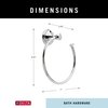 DELTA FAUCET 79746 Cassidy Wall Mounted Towel Ring in Polished Chrome