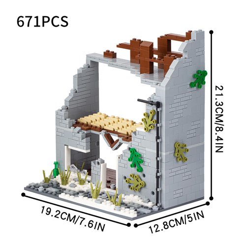 MOOXI WW2 Military War Building Block Set(671PCS). Military Building Block Set Can Freely Build Battle Scenes.
