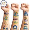 Prince Temporary Tattoos Birthday Party Supplies Favors Decorations Baby Shower Prince Little Boy Royal Blue Super Cute 92PCS Tattoos Stickers for Kids Boys Girls Classroom Rewards Gifts Ideal