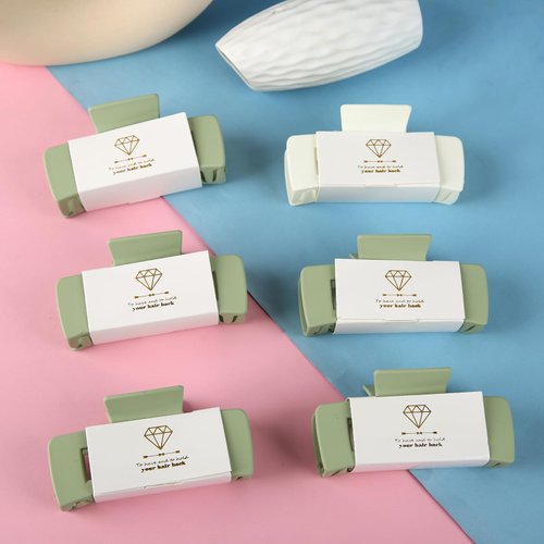 Loanzeg 6pcs Bridesmaid Proposal Gifts 4.1 Inch Square Set of 6 Bachelorette Hair Claw Clips ideas Bridal Shower Gift for Wedding Party Favors