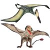 Gemini&Genius Pterosau Dinosaur Toys for Kids, Pterosaur Toy Figure, Flying Dinosaur Toys, Pterodactyl Toys, Pteranodon Figure Toys, Gifts or Cake Toppers for Kids（2Pcs）