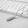 TI-EDC Mini Pill Fob Titanium Bullet Design Pill Holder for Necklace Keychain Charm Pendant Pill Case Ultra-Lightweight 0.2oz Waterproof