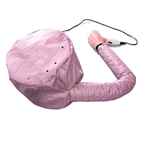 FMELAH Hair Dryer Cap Portable Soft Hair Drying Salon Cap Hair Mask Baking Oil Cap Adjustable Bonnet Attachment Hair Care Hair Dryer Hat for Hand Held Hair Dryer Attachment (Pink)