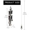 Hyamass 12 inch Antenna Robot Charm Pendant Ceiling Fan Danglers Fan Pulls Chain Extender with Ball Chain Connector