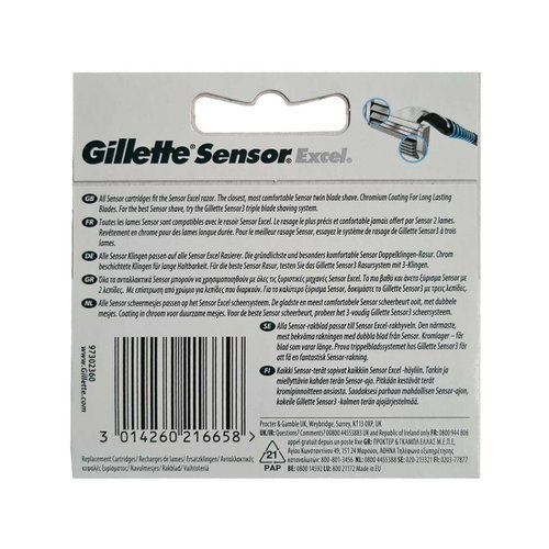 Gillette Sensor Excel Men's Razor Blade Refills, 5 Count, Mens Razors / Blades