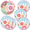40Pcs Donut Party Supplies include 20 plates, 20 napkins for the Doughnut Birthday Party Decoration