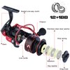 Sougayilang Spinning Reels Ultra-Weight, 6.2: 1 High Speed ​​Gear Ratio, Metal Frame and Rotor, 12 + 1 Shielded BB, Smooth Powerful Freshwater and Saltwater Spinning Fishing Reel(SD-4000-Red)
