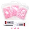 qiipii Light Pink AB Resin Rhinestones with B7000 Jewelry Glue for Bedazzling 3mm-5mm Flatback Jelly Stones Bulk for Crafting SS10 SS16 SS20 Diamonds Crystals Gems for Nails Face Tumblers DIY Crafts