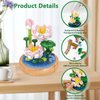 SYMIBRICK Flower Bouquet Building Set, 668PCS Mini Bricks Botanical Collection Building Blocks with Display Case, Artificial Plant Flowers Set for Adults, Birthday for Her (Lotus)