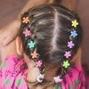 YISSION 80Pcs Mini Hair Clips for Girls Women Small Flower Hair Clips Tiny Butterfly Hair Clips 90s Hair Accessories for Girls Women with Box Package Random Bright Colors