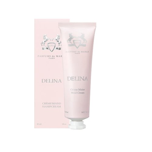 Parfums de Marly - Delina Hand Cream - 1.0 Fl Oz - Ancillaries for Women - Top notes Rhubarb, Lychee, Bergamot Essence - Heart notes Turkish Rose, Peony, Vanilla - Base notes Cashmeran, Musk - 30ml