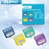 Clipper Guards Set Fits for Most Wahl Clippers and Babyliss FX870, Color Coded Clipper Guides Replacement - 1/16" to 3/16", 4 Piece Set