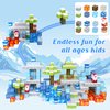 ITEFDTUTNE Magnetic Blocks - 110PCS Magnets Building Blocks World Set for Kids Ages 3-5 5-7 8-12, Magnetic Tiles Magnetic Block Game Preschool Toys for 3 4 5 6 Year Old Girls Boys Gifts （Ice World）