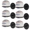 Wallniture Sporta Baseball Bat and Ball Holder Wall Mounted Organization and Storage Rack Set of 6 Metal Black