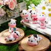 Jenaai 48 Pcs Cute Rubber Cows Bulk Squeak Floating Cow for Kids Bath Toys Rubber Animals Swimming Shower Bathtub Toy Favors for Party Baby Shower Pool Car Dashboard Decor Carnival Gift