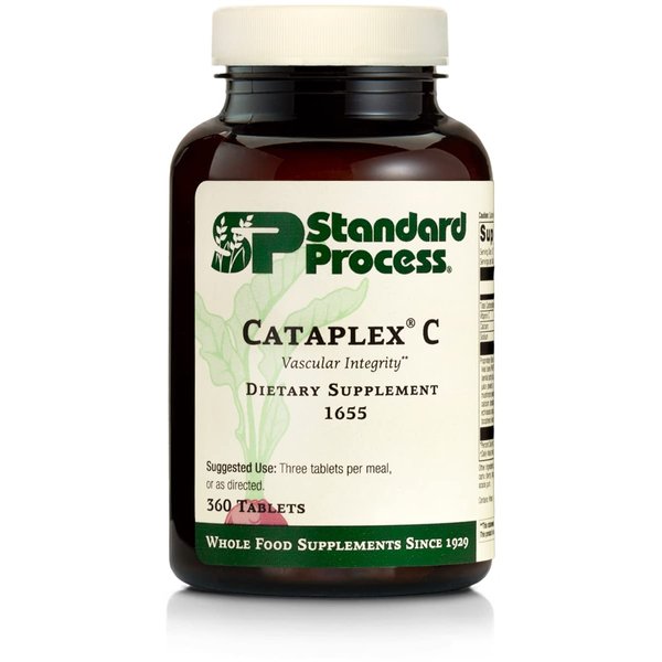 Standard Process Cataplex C - Immune Support, Adrenal Support, and Skin and Bone Health Supplement with Vitamin C, Magnesium Citrate, Calcium, Sunflower Lecithin, and More - 360 Tablets