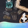 PAGOW 12Pcs Hair Fork Clip Stick, 4 Prong Side Hair Comb, 88mm/63mm2 Sizes Hair Updo Bun Hairpin for Women Girls Hair Pins Styling Tool Accessories