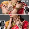XMASIR 20 Sheets Henna Tattoo Kit Stencil for Hand, Temporary Airbrush Tattoo Stencils Arabian Tattoo Stickers Henna Templates for Body Paint Art (20Pcs-1)
