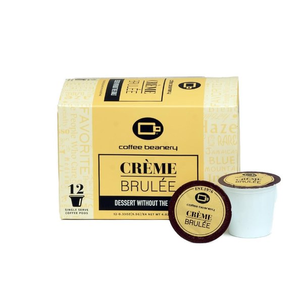 Crème Brulee Coffee Pods by Coffee Beanery | 12ct Flavored Coffee Pods Medium Roast Coffee Pods| 100% Specialty Arabica Coffee| Gourmet Coffee Pods
