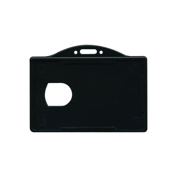 ADVANTUS ID Card Holder, Horizontal, Holds up to 3-3/8 x 2-1/8" Card, 25 per Pack, Black (75656)