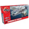Airfix Grumman F4F-4 Wildcat 1:72 WWII Military Aviation Plastic Model Kit A02070, Set of 2 LED 158