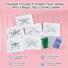 Face Gems-6Sheets Face Jewels Stick On+30g Chunky Glitter, Rhinestones Noctilucent Stickers Temporary Tattoos-Eye Body Euphoria Makeup Rave Clothes Carnival Festival Outfit Gifts For Women(3Luminous)